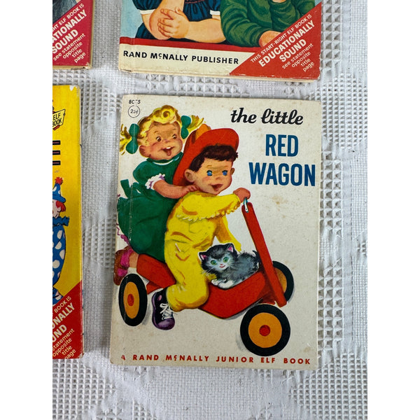 Vintage Rand McNally Start Right and Junior Elf Books Set Of 4 Children Stories