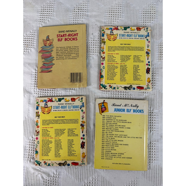 Vintage Rand McNally Start Right and Junior Elf Books Set Of 4 Children Stories