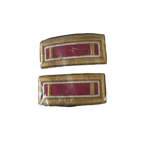 Military Shoulder Boards Warrant Officer 1 US Army Corp of Engineers Gold Red