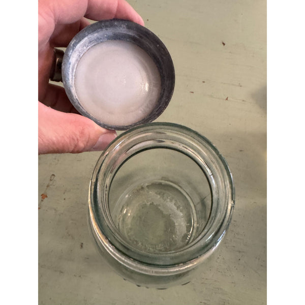 Mission Bell Mason Jar Clear Glass With Lid By W I Latchford Los Angeles Vintage