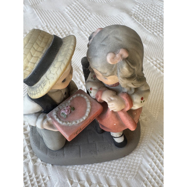 One Of Lifes Sweetest Moments Figurine By Enesco 1998 Boy Giving Girl Chocolates