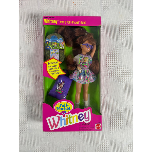 Polly Pocket Whitney Doll w Mini Playground Backpack 1994 Mattel 12983 NIB