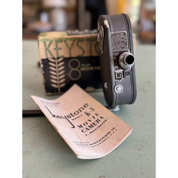 Keystone K 8 8mm Vintage Movie Camera w Original Box and Manual
