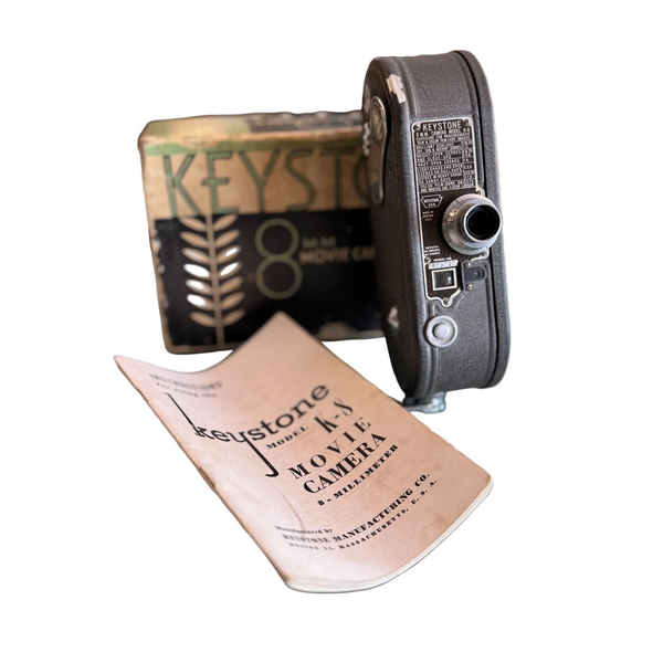 Keystone K 8 8mm Vintage Movie Camera w Original Box and Manual 