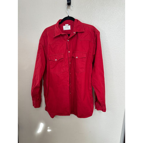 Vintage Haleman Mens Red Shirt