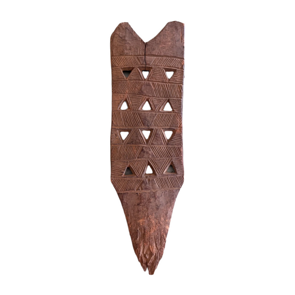 African Tribal Decorative Wood Carving Geometric Patterns Privitive Rustic Decor