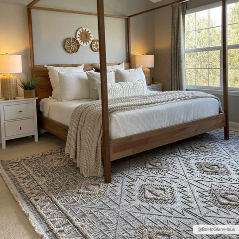 Agoo High-Low Pile Performance Rug bedroom 