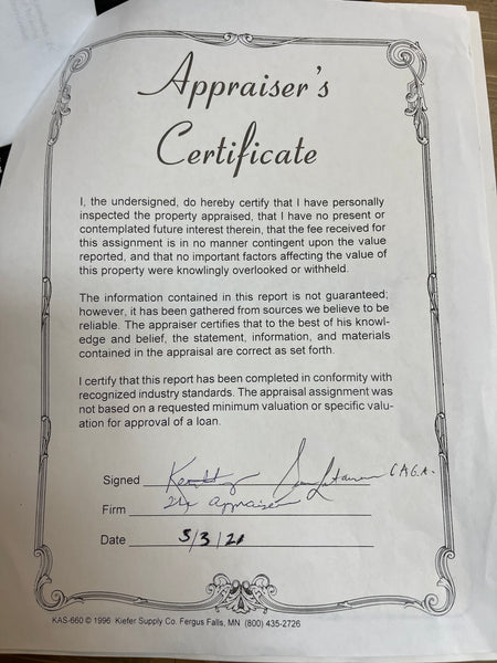 Abstract Signed Art Thoughts in Passage appraisers cert