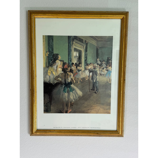 Edgar Degas The Dancing Lesson Framed Wall Art Print In Gold Frame Vintage