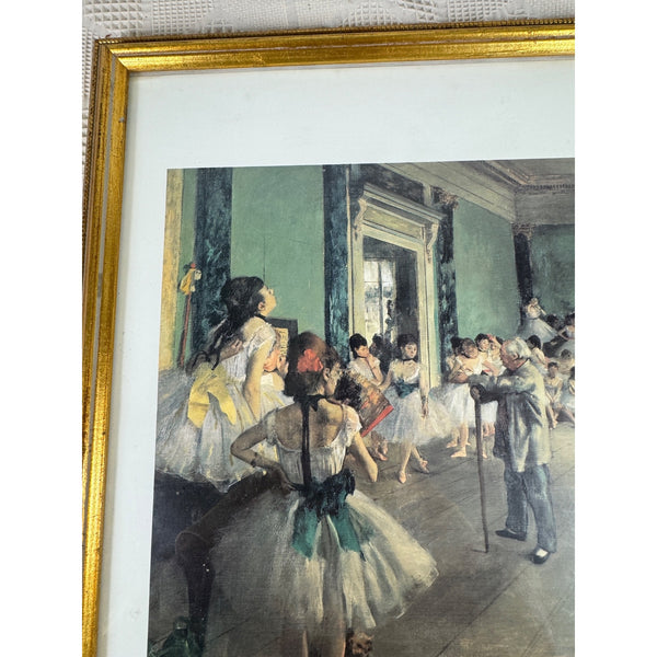 Edgar Degas The Dancing Lesson Framed Wall Art Print In Gold Frame Vintage