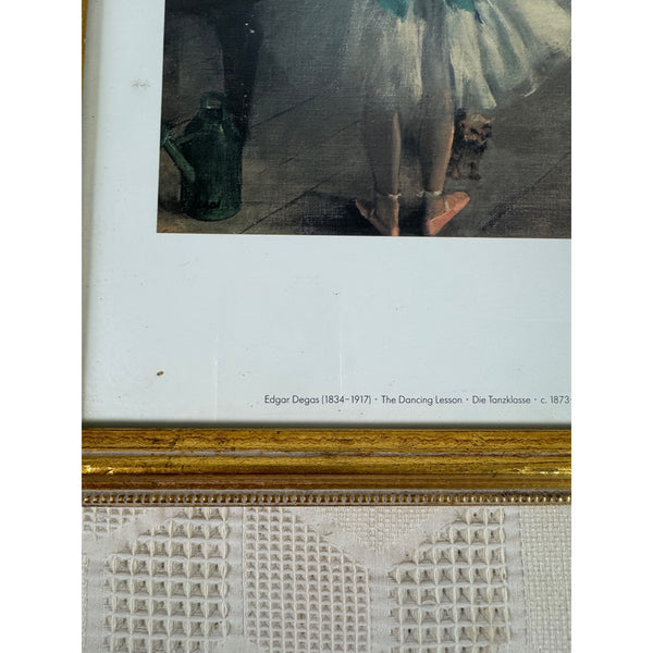 Edgar Degas The Dancing Lesson Framed Wall Art Print In Gold Frame Vintage
