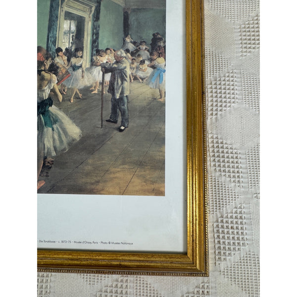 Edgar Degas The Dancing Lesson Framed Wall Art Print In Gold Frame Vintage