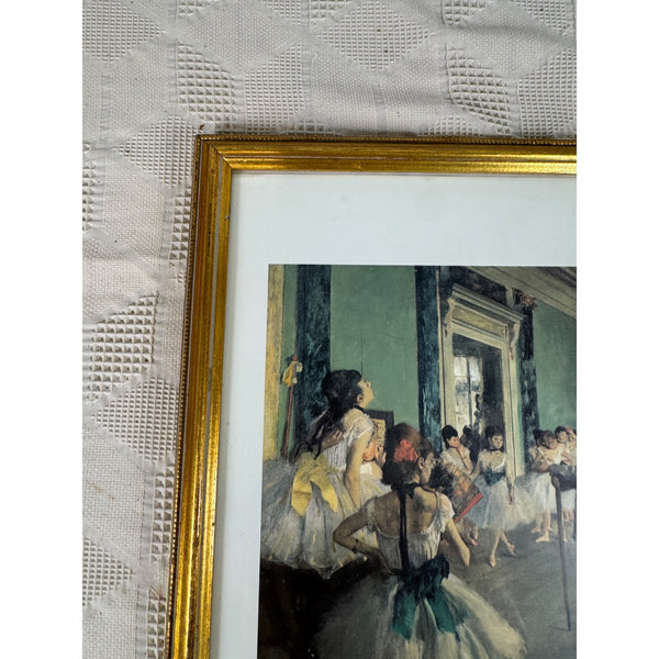 Edgar Degas The Dancing Lesson Framed Wall Art Print In Gold Frame Vintage