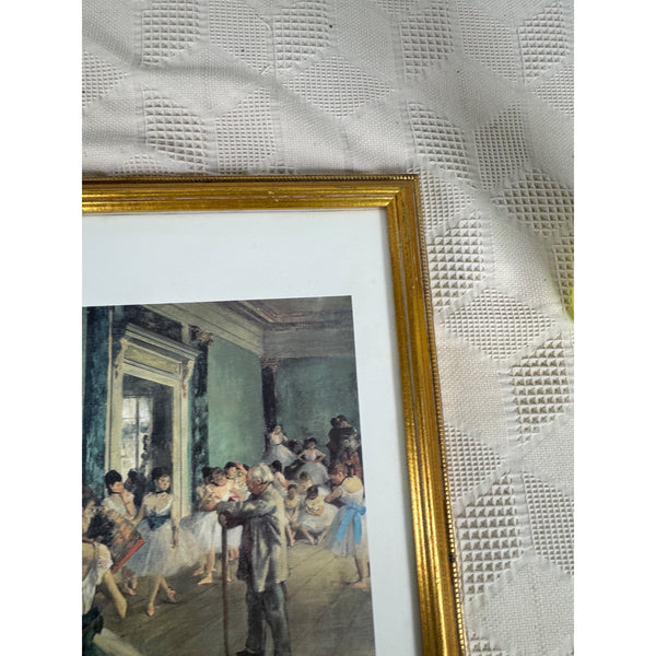 Edgar Degas The Dancing Lesson Framed Wall Art Print In Gold Frame Vintage
