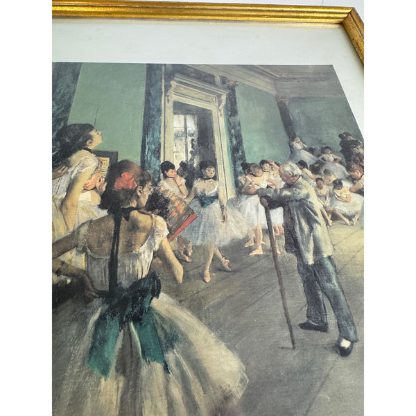 Edgar Degas The Dancing Lesson Framed Wall Art Print In Gold Frame Vintage