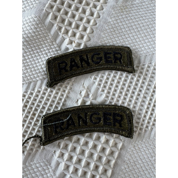Vintage Subdued Green Ranger Patch Tabs Set Of 2 Military OCP Patches