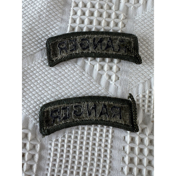 Vintage Subdued Green Ranger Patch Tabs Set Of 2 Military OCP Patches