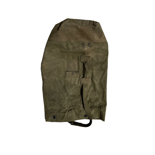 Vintage Military Olive Canvas Rucksack Duffel Bag DSA Defense Supply Agency 