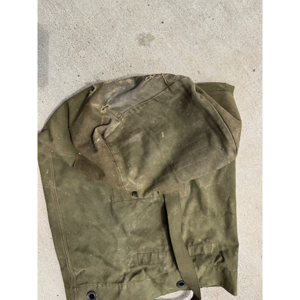 Vintage Military Olive Canvas Rucksack Duffel Bag DSA Defense Supply Agency