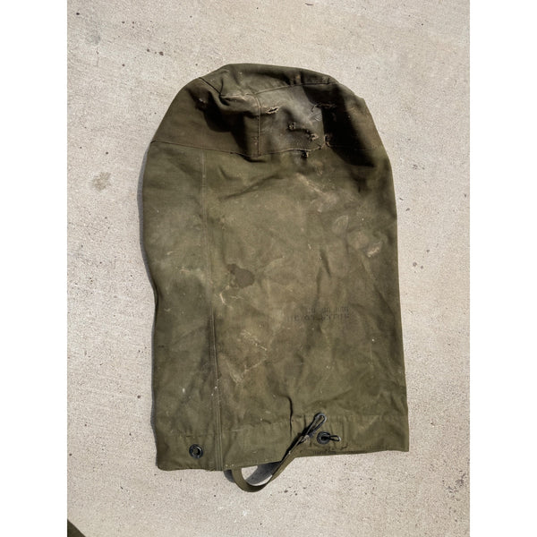 Vintage Military Olive Canvas Rucksack Duffel Bag DSA Defense Supply Agency