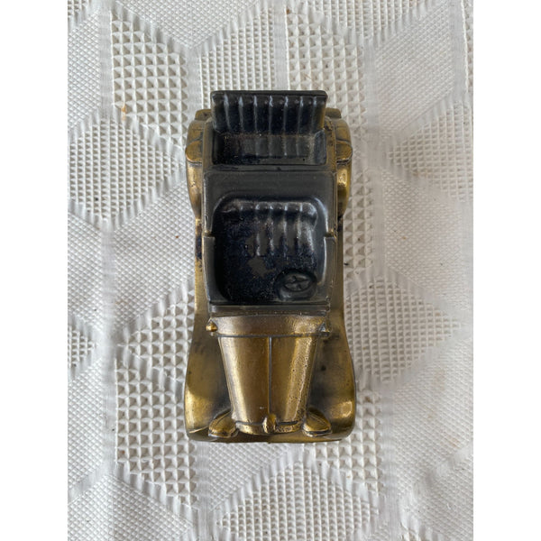 Vintage 1974 Banthrico Brass Tone Car Bank Model 1929 Convertible Collectible