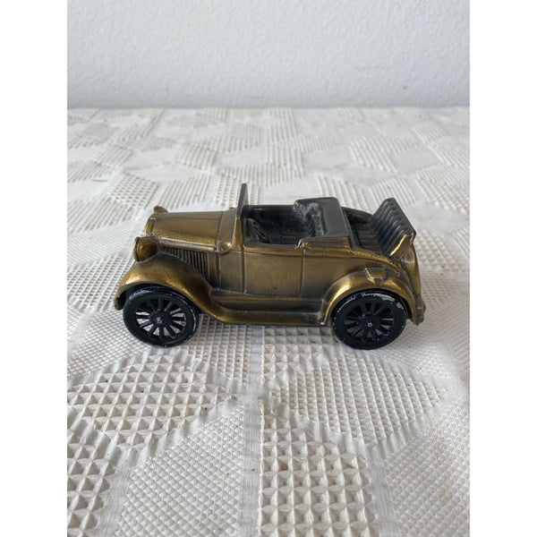 Vintage 1974 Banthrico Brass Tone Car Bank Model 1929 Convertible Collectible