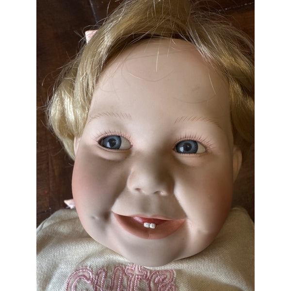 Cute as a Button Porcelain Baby Doll by Ashton Drake