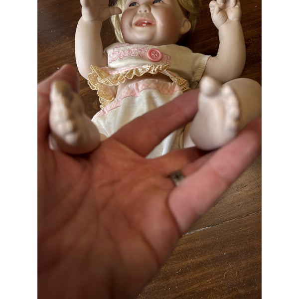 Cute as a Button Porcelain Baby Doll by Ashton Drake