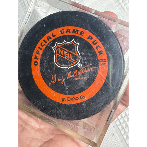 Dallas Stars NHL Official Game Puck Signed By Ed Belfour With Display Case