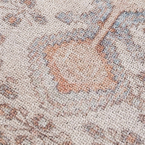 Analu Peach Washable Area Rug design closeup