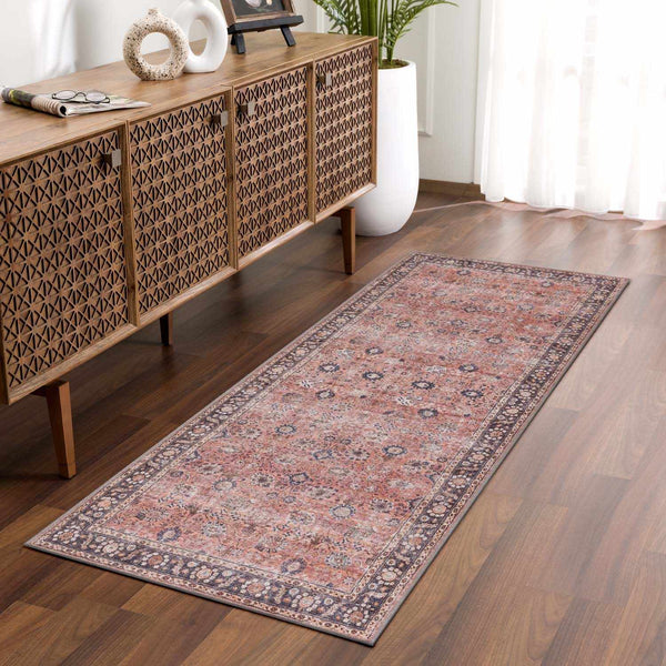 Ganyangan Red Washable Rug  traditional