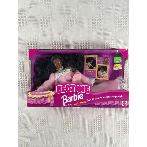 Bedtime Barbie Doll Vintage 1993 Mattel Soft Body African American 11234 NIB 