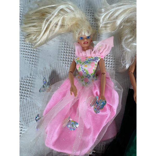 Lot of 7 Barbie Dolls Princess Elegant Gowns Collection Vintage 1990 to 2000