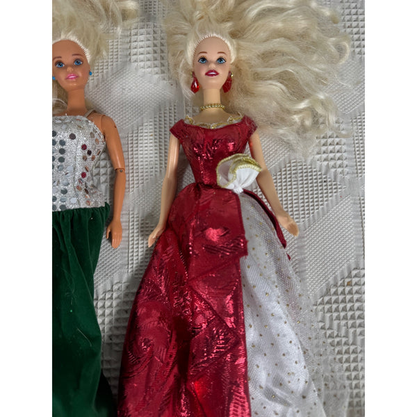 Lot of 7 Barbie Dolls Princess Elegant Gowns Collection Vintage 1990 to 2000