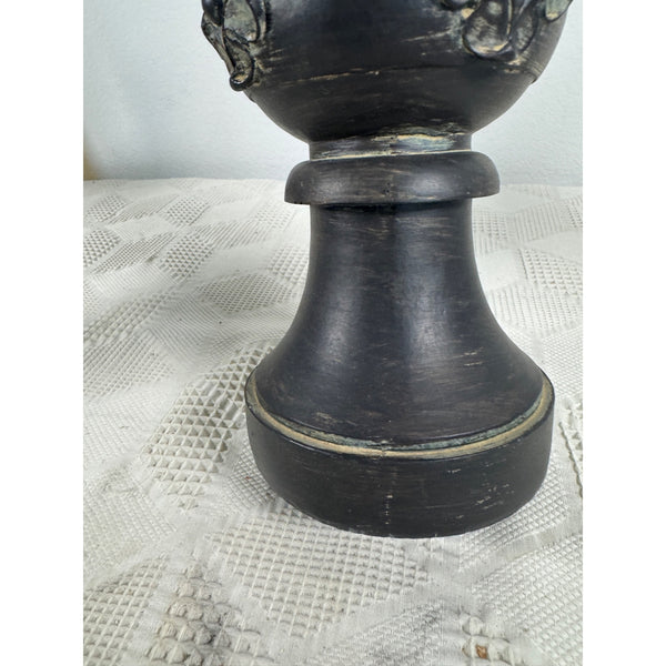 Decorative Resin Architectural Finial w Embossed Scroll Design Tabletop Shelf