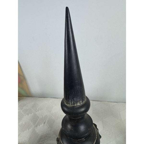 Decorative Resin Architectural Finial w Embossed Scroll Design Tabletop Shelf