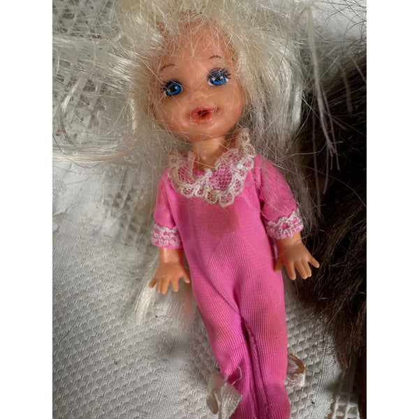 Set of 3 Vintage 1990s Kelly and Friends Bedtime Baby Dolls Bottle Mouth Barbie