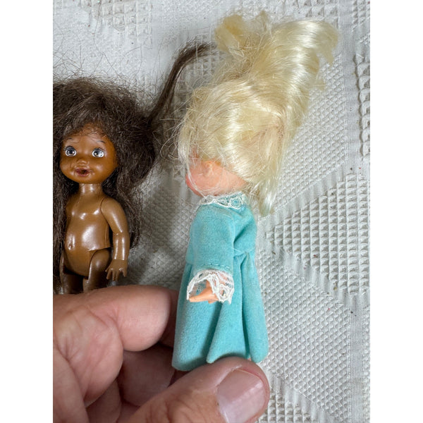 Set of 3 Vintage 1990s Kelly and Friends Bedtime Baby Dolls Bottle Mouth Barbie