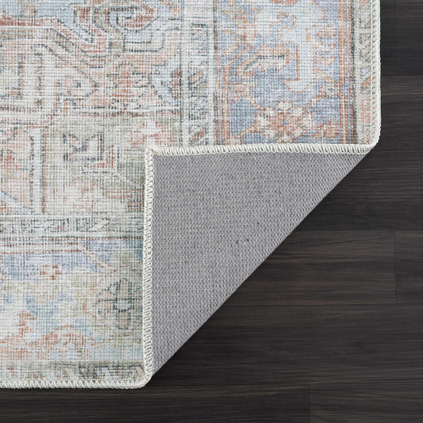 Rust Maayon Washable Rug underside