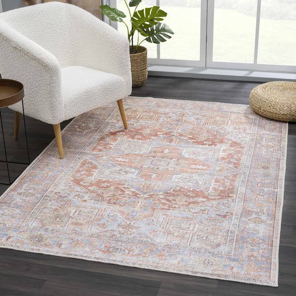 Rust Maayon Washable Rug casual living