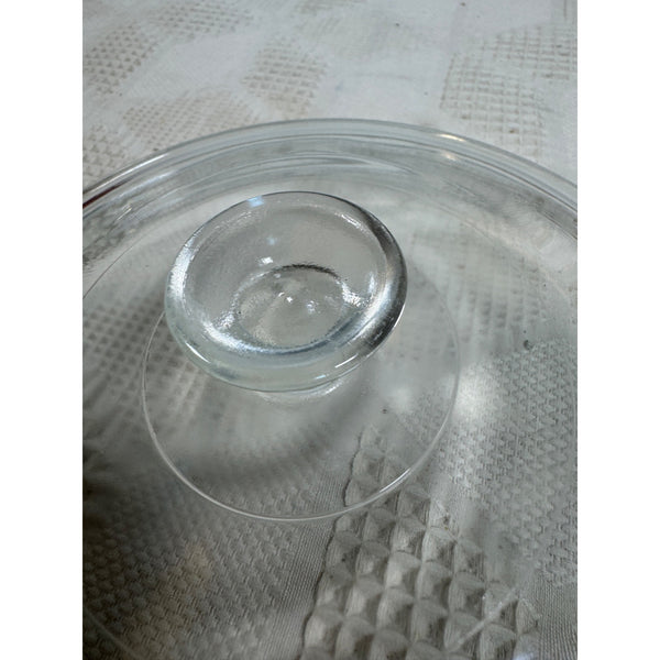 Pyrex Clear Glass Replacement Lid w Handle Model 623C Vintage Replacement Lid
