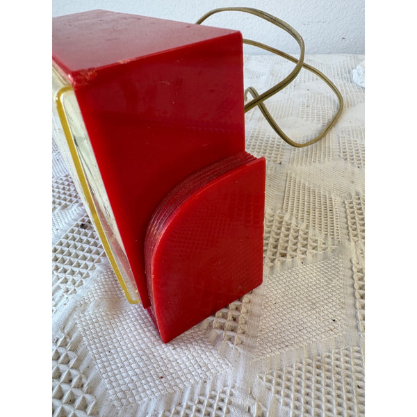 Vintage General Electric Telechron Model 2H47 Red Electric Alarm Clock