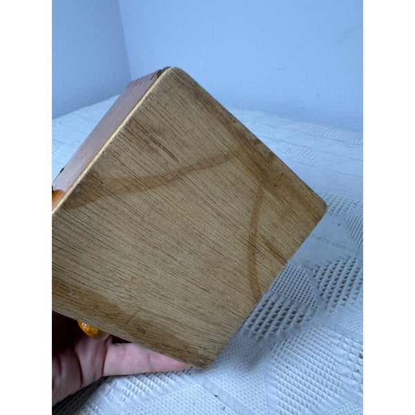 Leinbrocks Ideal Burr Coffee Grinder Vintage 1950s Wood and Metal Hand Crank