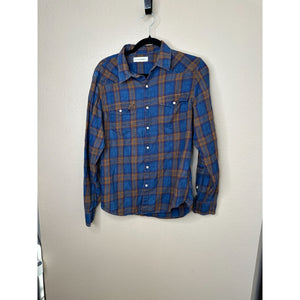 Lucky Brand Mens Blue Flannel