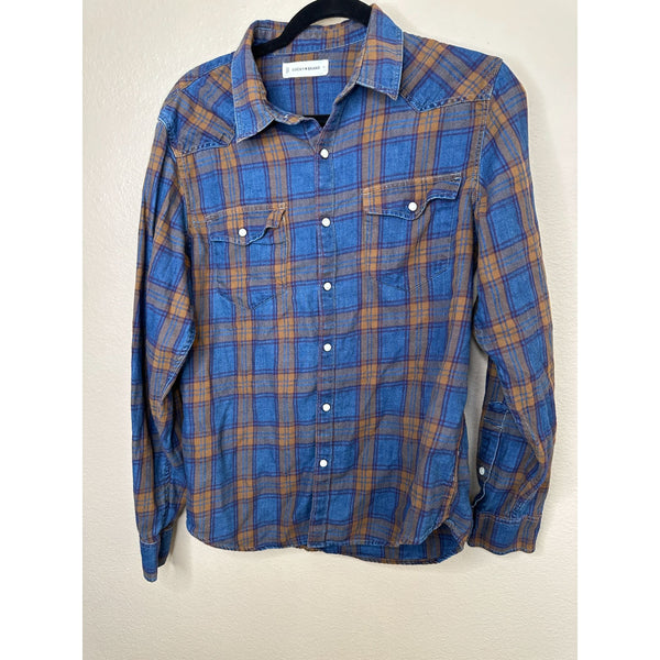 Lucky Brand Mens Blue Flannel