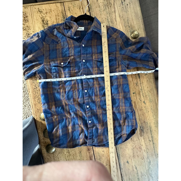 Lucky Brand Mens Blue Flannel