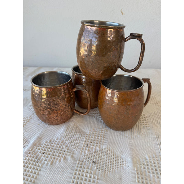 Set Of 4 Copper Tone Moscow Mule Mugs Made of Stainless Steel