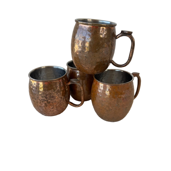 Set Of 4 Copper Tone Moscow Mule Mugs Made of Stainless Steel 