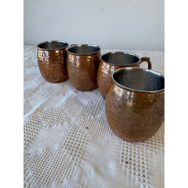 Set Of 4 Copper Tone Moscow Mule Mugs Made of Stainless Steel