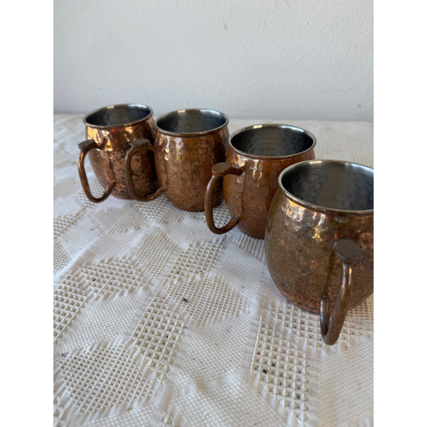 Set Of 4 Copper Tone Moscow Mule Mugs Made of Stainless Steel